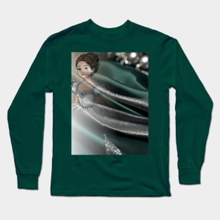 Fairytale princess in green sequin Long Sleeve T-Shirt